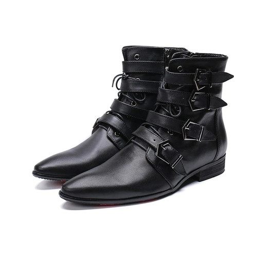 Shoes Men Luxury Dress Shoes High Top Men Shoes Genuine Leather Black Office Shoes Men Formal Business Shoes Luxurious Wedding