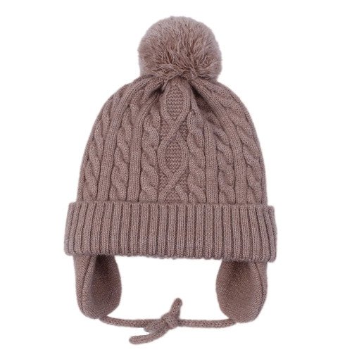 Baby Girls Boys Winter Autumn Warm Earmuffs Hat Children Caps Beanie Fur Pompon Hats Unisex Kids Knitted Hats 1-5Years