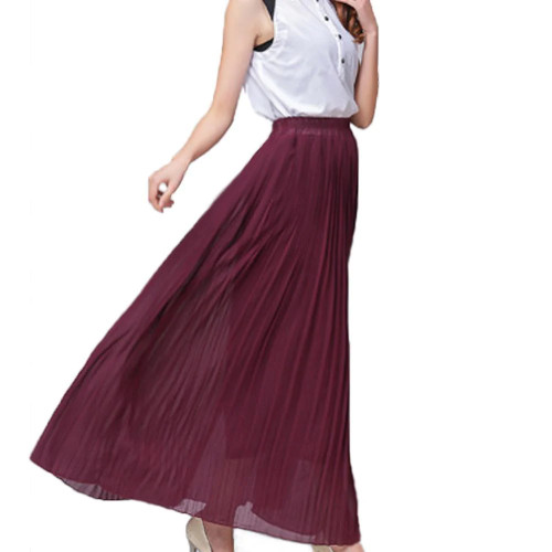 Pleated Chiffon Skirt