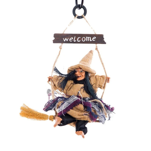 Halloween Ghost  Witch Doll Horror Scary Hanging Decoration Ghost Flying Witch Pendant Halloween DIY Party Ornaments