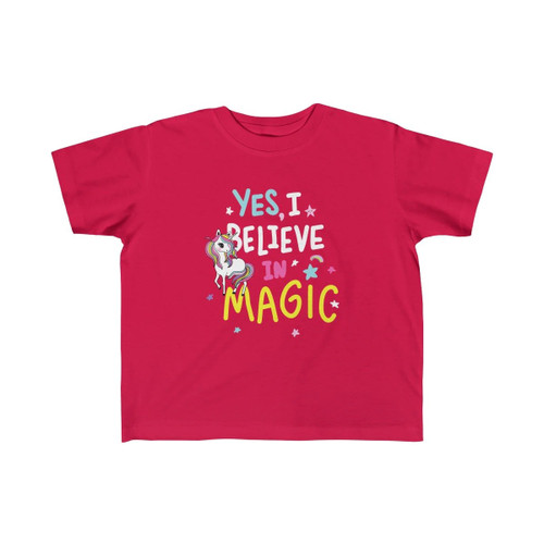 Yes I Believe in Magic Unicorn Kid Girls Tee