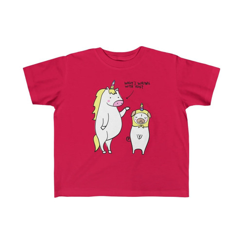Unicorn and Dog Kid Girls Tee