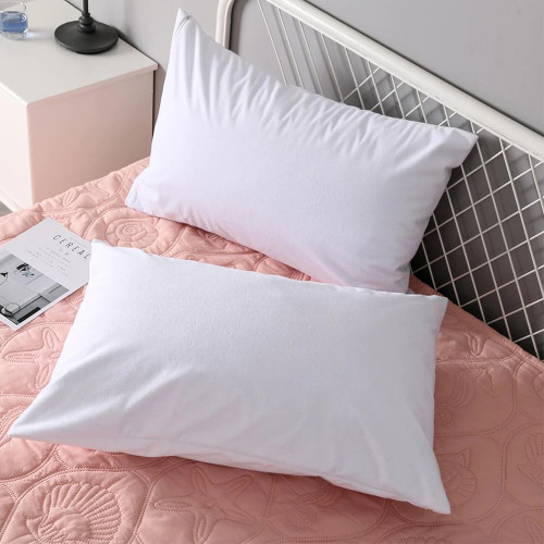 Waterproof with Zippered and Soft Cotton White Pillow Protector SP