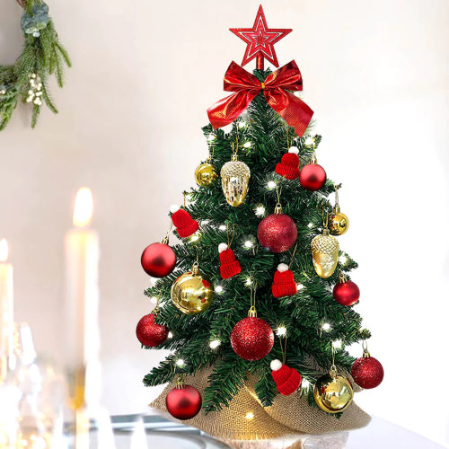 20 Inches Tabletop Mini Christmas Tree for Office Home Decoration