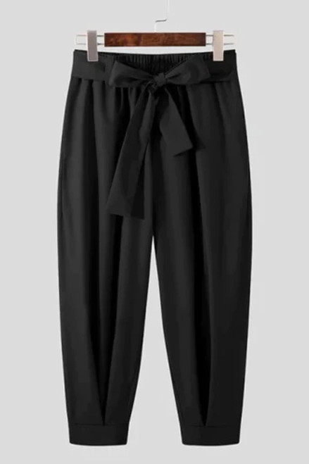 2021 New Men's Fashion Solid Color Pants Drawstring Casual Harem Trouser Chinomen's Loose Wide Leg Pant Trousers S-5XL 7
