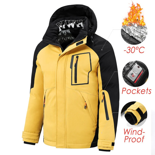 5XL Men 2021 Winter New Outwear Thick Warm Parkas Jacket Coat Men Casual Windproof Pockets Detachable Hooded Parkas Jacket Men