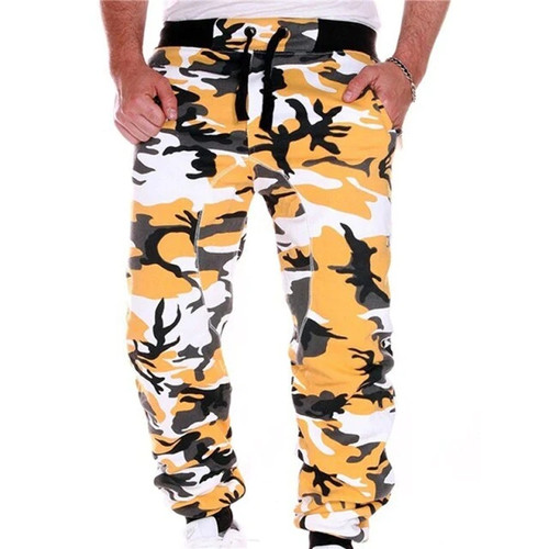 Mens Joggers Camouflage Sweatpants Casual Sports Camo Pants Full Length Fitness Striped Jogging Trousers Cargo Pants