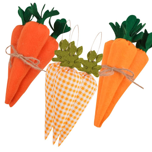 3pcs/lot Nov Woven Easter Carrots Ornaments for Easter Home Decor DIY Easter Party Decorations Kids DIY Crafts Gifts Supplies