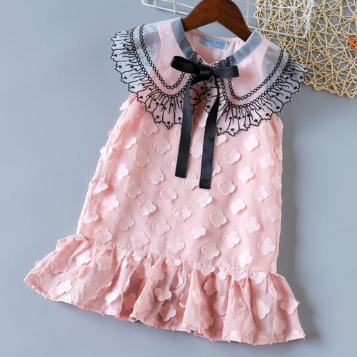 New Summer Fashion Girls Princess Dress Elegant Baby Girl Lace Dress Kids Girls Birthday Party Dress Toddlers Clothes