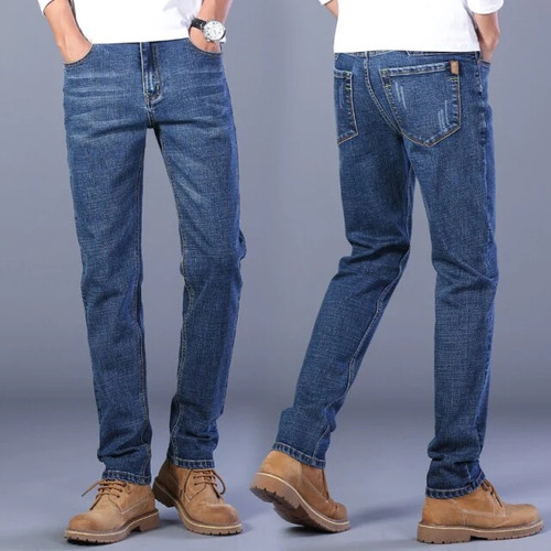 Brand Spring Summer Men Thin Jeans Slim Fit Style Denim Straight Pants Cowboy Casual Trousers Lightweight