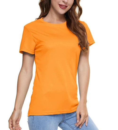 Summer UPF 50+ Women's Sun Protection T-shirts Running Fitness Yoga T-shirts Sports Stretch Quick Dry Female Casual Tee