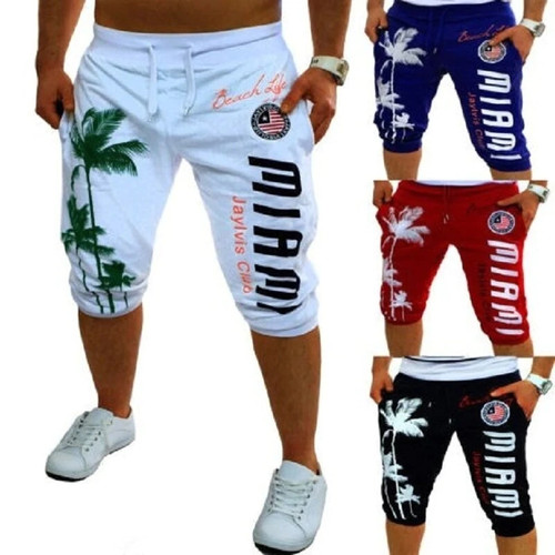 mens casual shorts summer new Casual print hip hop shorts 5 colors streetwear men shorts joggers sweatpants