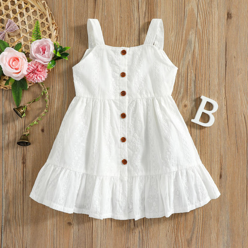 12-7Y Toddler Kids Girls Dress Lace Sleeveless A-line Dresses For Girls Children Summer Clothing Costumes D01