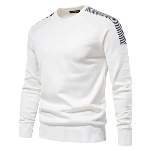 Spliced Drop Sleeve Sweater Men Casual O-neck Slim Fit Pullovers Mens Sweaters New Winter Warm Knitted Sweater for Men