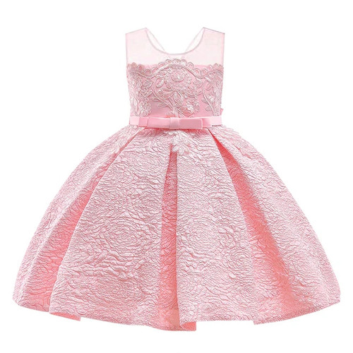 Girls baby dress art dress new girls first birthday communion birthday party embroidered lace mesh Dress