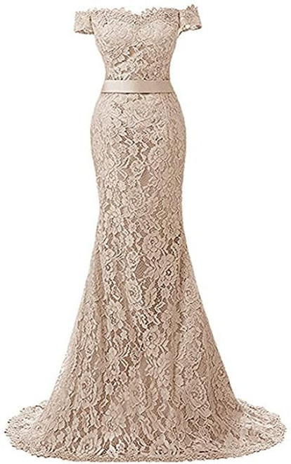 Lace Mermaid Evening Party Gowns Formal Off-Shoulder Sweetheart Special Occasion Prom Dresses Hot