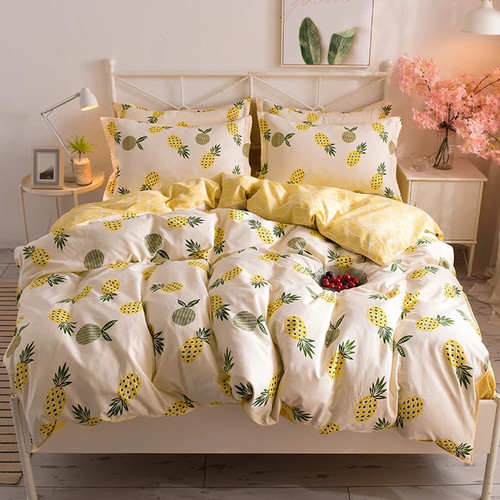 Soft 100% Pure Cotton Luxury Bedding Set two sided Bedlinen Kid Boy Girl king Duvet Cover bed sheet pillowcase Adult Bedclothes