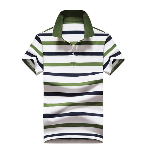 Cotton Short Sleeve POLO Men New Summer High Quality POLO Shirt Men Casual Stripe Splicing Mens Polo