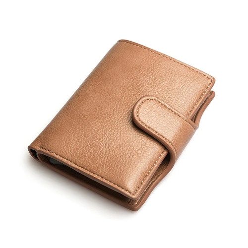 Mini Wallet Men Purse Anti-theft Card Holder Smart Slim RFID Ladies Card Case Unisex Vintage Solid Money Bag