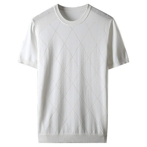 New Arrival High Quality Men Short Sleeve Knitted Casual O-neck Spring And Summer Men T Shirt