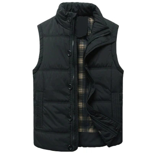 New Men Vests Sleeveless Outwear Jackets Winter Male Clothing Casual Solid Thick Slim Coats Waistcoat