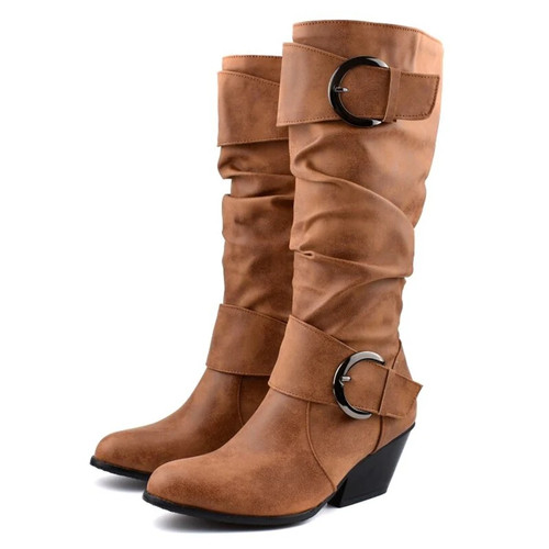 Winter Knee High Boots women high Heels Riding High Quality Warm ladies