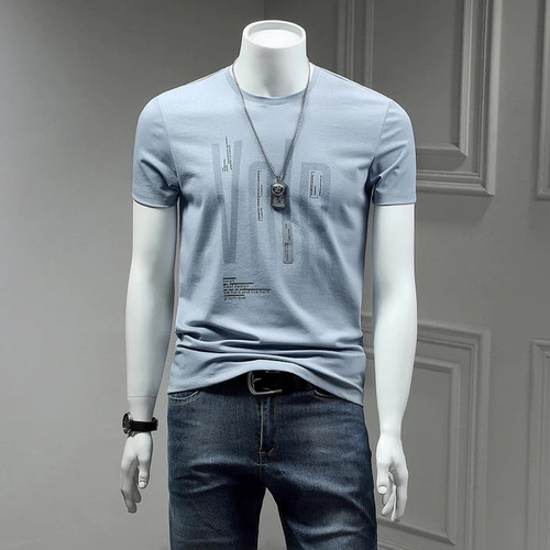 Men Summer New 100% Cotton T-Shirt Men Soft Comfortable Tops Breathable Loose Tees T Shirts Men