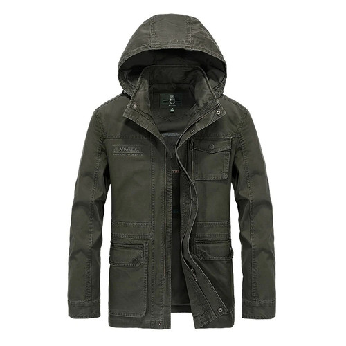 Military Jacket Men Autumn Casual Cotton Jacket and Coat Spring Men Hooded Mens Jackets