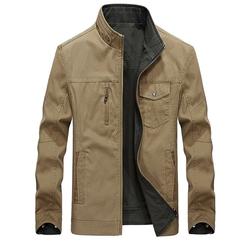 Double-wear Casual Jacket Men Spring Autumn 100% Cotton Outwear Business Windbreaker Coat Male