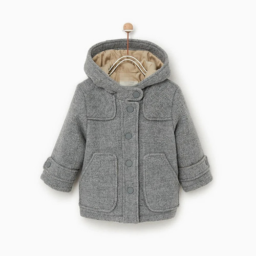 new baby girl boy winter coat Boys fashion casual Cotton Padded Wool thickened long coats Children kids warm Hood jacket