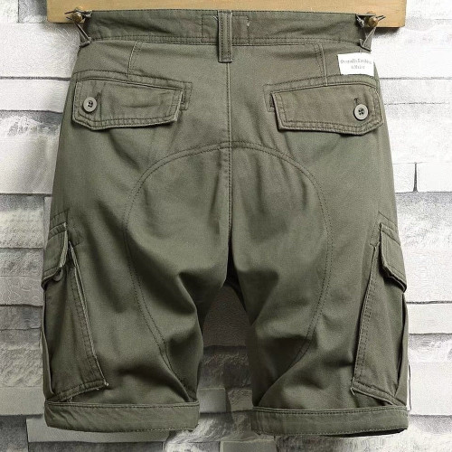 Shorts For Men Streetwear Cargo Shorts Men Cotton Trousers Knee Length Bermudas Shorts Men