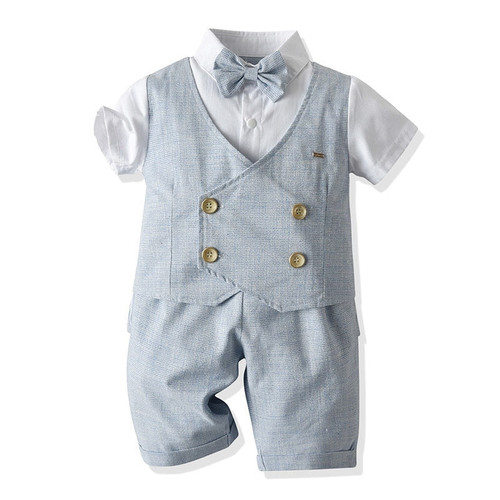 New Baby Suits Toddler Children Clothing Infant Kids Gentleman Set Summer Newborn Clothes Short 0-2 Years old