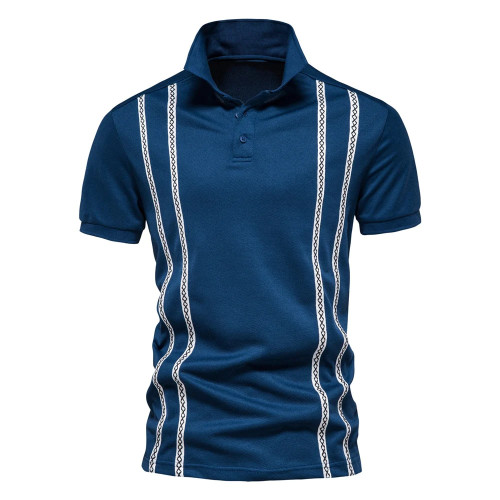 Anti-pilling Striped POLO Shirts for Men Casual Short Sleeve Men Polos Quality Mens Shirts Designer Clothes