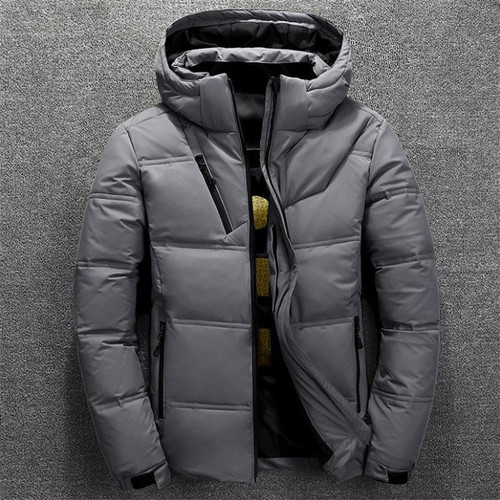 Winter duck down jacket for men thick warm snow coat parka for men with windbreaker hood fashion outdoor jacket