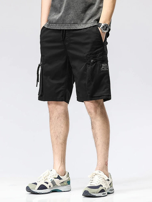 New Summer Cargo Shorts Men Multi-Pockets Jogger Short Male Straight Cotton Casual Shorts Big Size