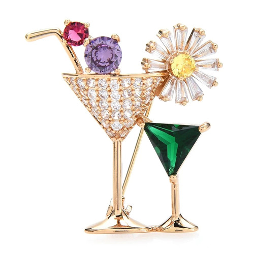 Baby Crystal Cup Brooches For Women Men Celebrate Cheer Brooch Pins Jewelry Gifts