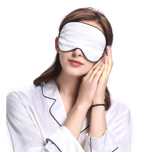 Silk Eye Mask Sleep With Black Trimming Luxury Men Women Special Sale Free Shipping