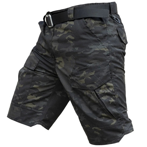 Summer Tactical Cargo Shorts Men Military Paintball Camouflage Waterproof Pants Army Airsoft Multi Pocket Cotton Shorts