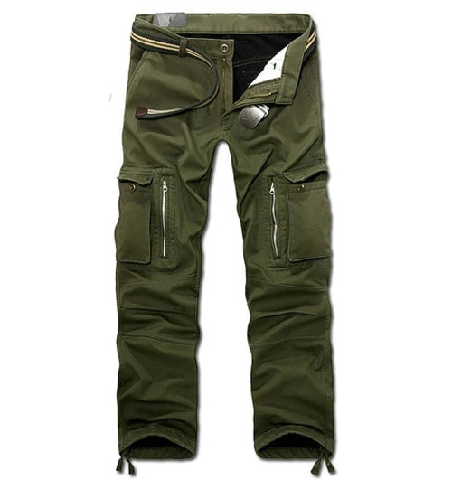 Men winter pants men cargo pants baggy trousers 3 colors without belt