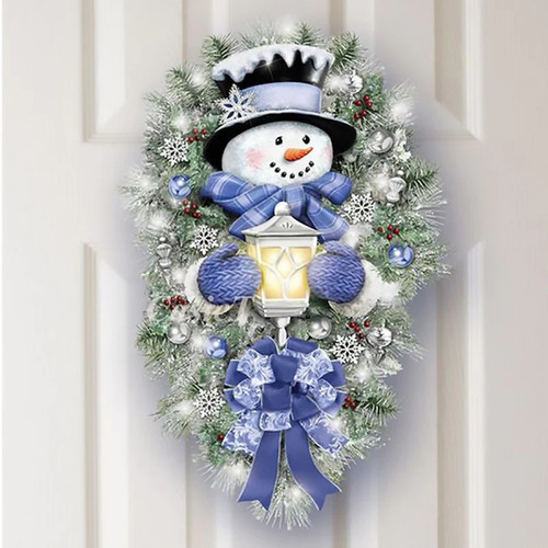 New Year Christmas Decoration Stickers for Home Outdoor Window Snowman Wreath Xmas New Year Door Wall Party Decoration