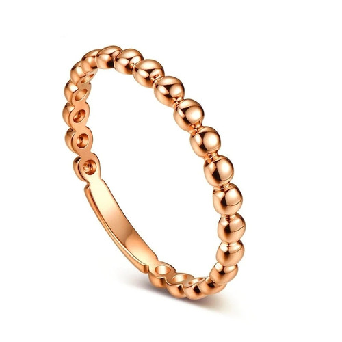 Fine Engagement Band Solid 14K Rose Gold Wedding Ring Art Deco Antique Anniversary Plain Band for Women Fine Jewelry