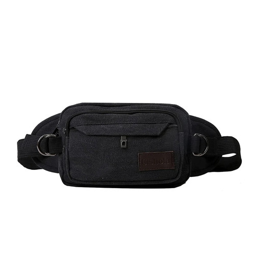 Men Women Waist Bag Tide Canvas Outdoor Riding Sports Portable Male Shoulder Phone Coin Bag Casual Boy Cross Body Bag Khaki