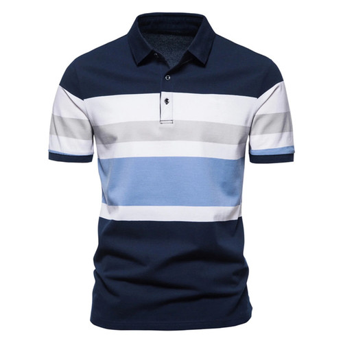 Men Polo Men Shirt Short Sleeve Polo Shirt Contrast Color Polo New Clothing Summer Streetwear Casual Men Tops
