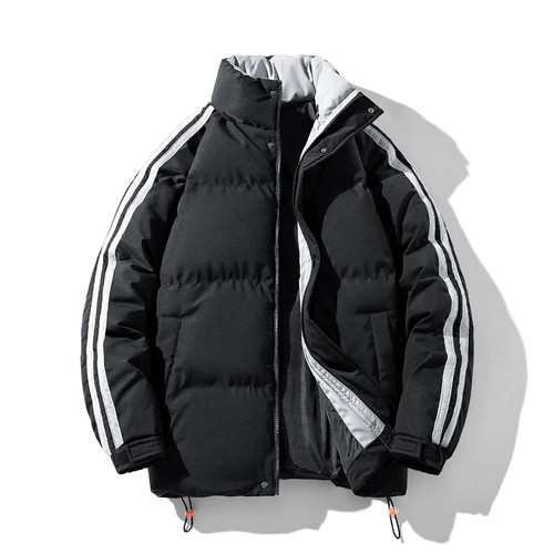 Men Winter Jacket And Coat Thicken Warm Stand Collar Parka Streetwear Outwear