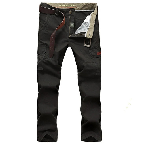 Men's Overalls Military Army Cargo Pants Spring Cotton Baggy Denim Pants Male Multi-pockets Casual Long Trousers