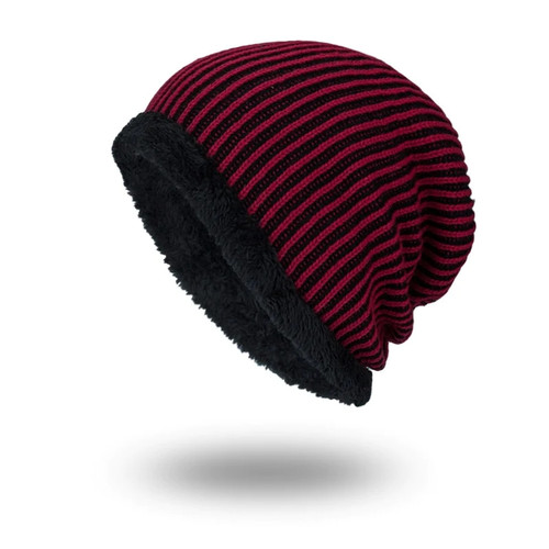 New Men Winter Hat Fleece Skiing Beanies Caps Warm Knitted Beanie Bonnet hats men Cappelli