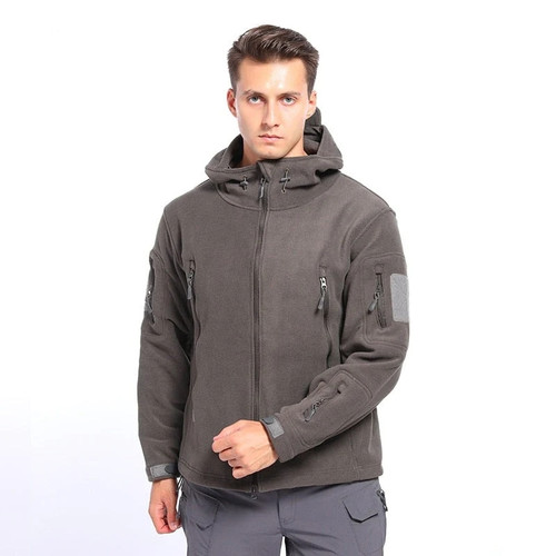Men Clothing New Military Hooded Fleece Jacket for Man Warm Thick Jacket Windproof Thermal Outdoor Sports Male Hiking Army Coat