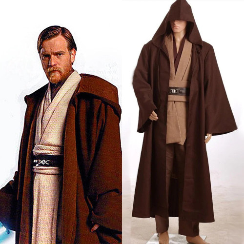 Star Cosplay Wars Obi Wan Kenobi COSplay Costume Jedi Robe Adult Men Halloween Costume