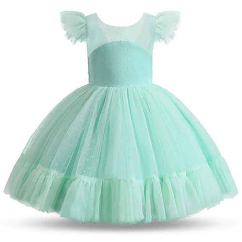 Girls Princess Party Dress for Kids Wedding Evening Bridesmaid Gowns Pageant Children Dresses Backless Flower Elegant Cloth