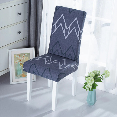 Green Geometric Abstract Stretch Dinner Chair Cover Slipcovers Print Elastic Seat Case Banquet Wedding Hotel